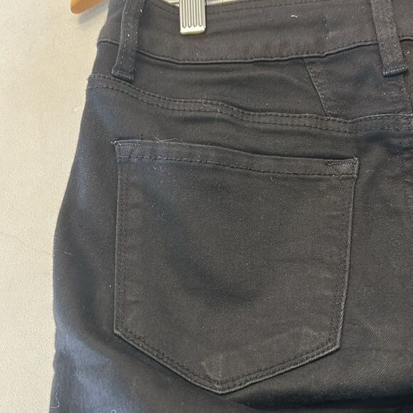 Kancan Signature black raw hem denim skinny jeans Size 27 EUC - Picture 5 of 9
